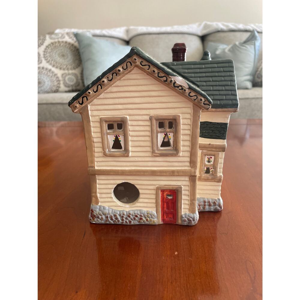 Vintage 1998 Yuletide QUEEN ANNE VICTORIAN Mansion Christmas Village House - Picture 4 of 8